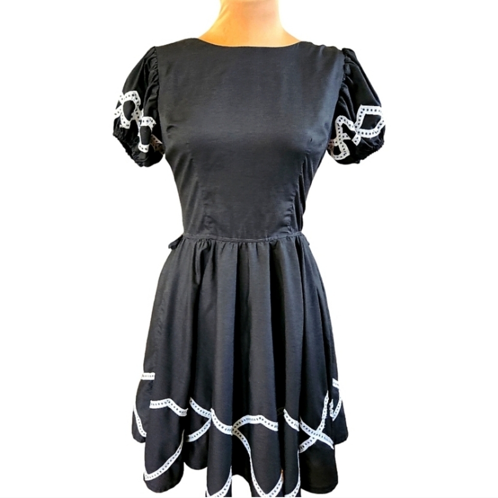 VINTAGE WESTERN FASHIONS 1950s-1960s fit & flare country dress - Picture 3 of 12